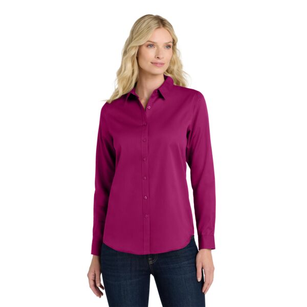 Ladies Long Sleeve SuperPro React  Twill Shirt Thumbnail