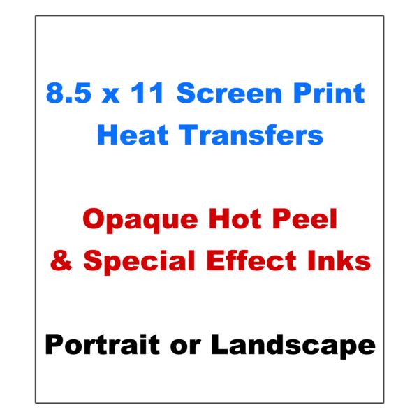 8.5x11 Screen Print Heat Transfer Thumbnail